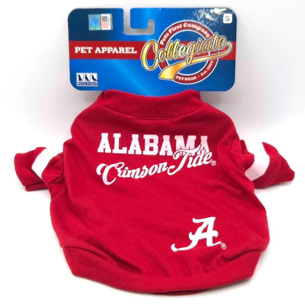 ALABAMA CRIMSON TIDE: Pet T-Shirt / Red & White / Large‎ / Pets First /